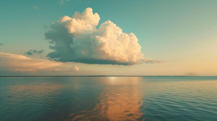 Clouds floating above the sea background of natural landscape