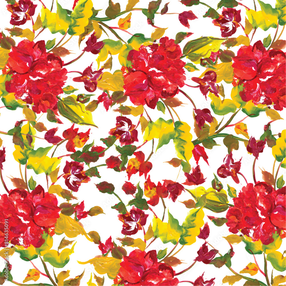 Wall mural floral flower pattern