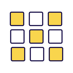 grid icon with white background vector stock illustration