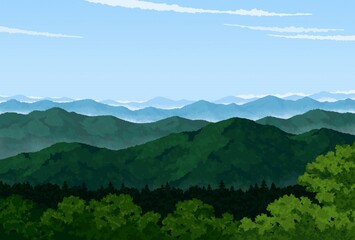 夏の山々