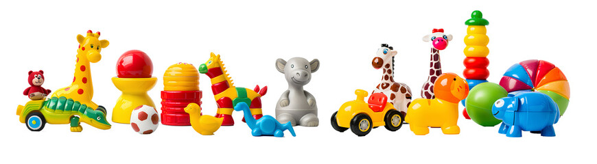 Fototapeta premium Children'sday toy, isolated white background