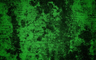 Scraped green background, Green Abstract Background, Green cracked wood background, Green textured paper or concrete wall wide banner background