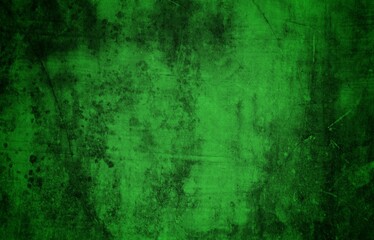 Scraped green background, Green Abstract Background, Green cracked wood background, Green textured paper or concrete wall wide banner background