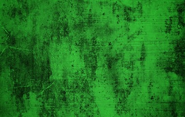 Obraz premium Scraped green background, Green Abstract Background, Green cracked wood background, Green textured paper or concrete wall wide banner background