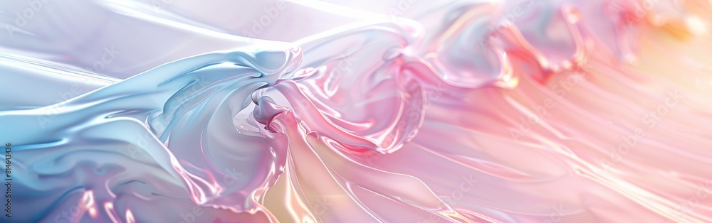 Fototapete a detailed view capturing the intricate patterns and textures of a pink and blue fabric. the colors 