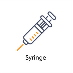 Syringe Vector icon 