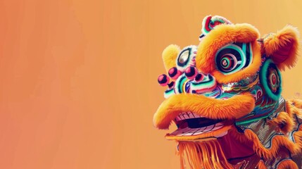 China new year background with lion dance