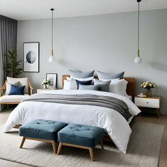 "Tranquil Haven: Spacious Master Bedrooms Radiating Peace and Harmony"
