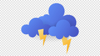 Weather cloud, illustration of the weather concept, isolated on a transparent background , illustration Vector EPS 10