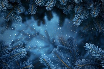 Digitally designed pine tree branches for festive decorations and holiday displays