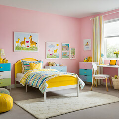 "Youthful Haven: Captivating Shots of Spacious Teen Bedrooms"
