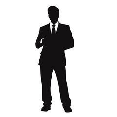 Silhouette of Businessman in Suit