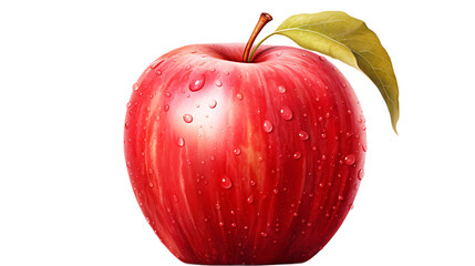 Obraz premium A juicy apple with a transparent background.