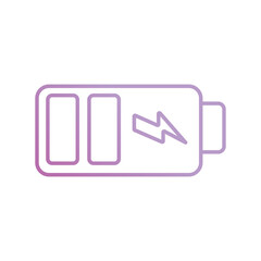 battery charge icon with white background vector stock illustration