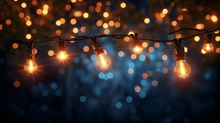 A background design featuring enchanting fairy lights, creating a magical and whimsical atmosphere perfect for celebrations and special occasions, Hand Edited Generative AI.