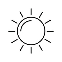 sunny icon with white background vector stock illustration