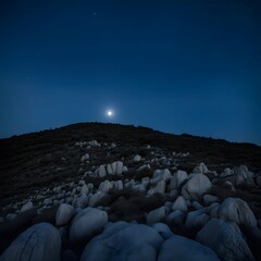 Obraz premium Moonlight View from Rock Hill