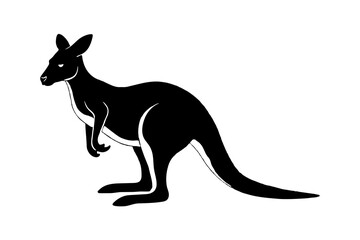 kangaroo line art silhouette illustration