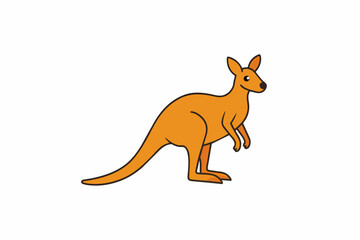 kangaroo cartoon vector illustration