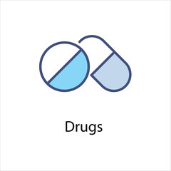 Drugs Vector icon 