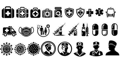 Medical SVG, Healthcare SVG, Medicine SVG, Medicine PNG, Doctor SVG, Healthcare icon set, Medical icon set, Medicine Silhouette, Medicine Icon Set, Medicine Clipart, Cut file for Cricut, Art Print