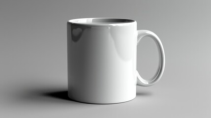Obraz premium A white coffee mug with a simple design on a clean surface.