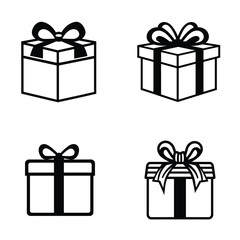 Present gift box icon