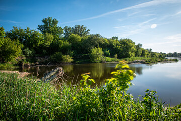 rzeka, woda, krajobraz, charakter, niebo, jezior, lato, bory, drzew, drzew, park, zieleń, sadzawka, chmura, gras, chmura, jary, countryside, scena, doba, podróż, krajobraz, potok, außenaufnahme