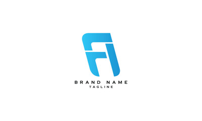 FA, AF, Abstract initial monogram letter alphabet logo design