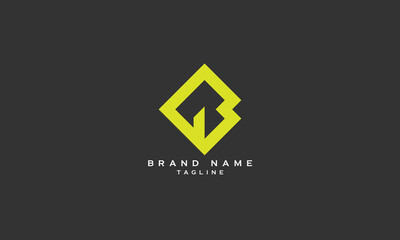 GB, BG, Abstract initial monogram letter alphabet logo design