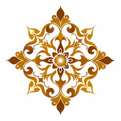 Ornamental Design Baroque Element vector illustration. Gold ornament baroque style element design 
