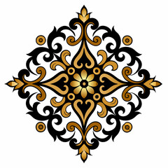 Ornamental Design Baroque Element vector illustration