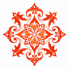 Ornamental Design Baroque Element vector illustration