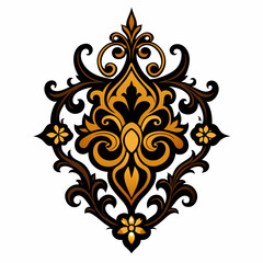 Ornamental Design Baroque Element vector illustration