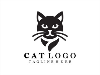 Cat Logo Design Vector Template