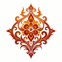 Ornamental Design Baroque Element vector illustration