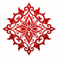 Ornamental Design Baroque Element vector illustration