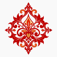 Ornamental Design Baroque Element vector illustration