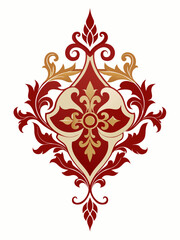 Ornamental Design Baroque Element vector illustration. Gold ornament baroque style element design 
