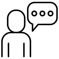 Obraz premium Person speaking icon