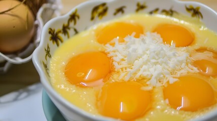 Quindim, a sweet, custard-like dessert made with egg yolks, sugar, and coconut