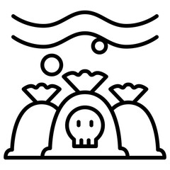 Water pollution icon