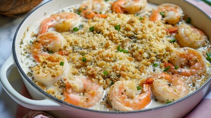 Vatapá, a creamy seafood dish made with shrimp, coconut milk, and bread crumbs