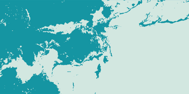 Green - turquoise background divided by diagonal. Vector illustration Background into two colors with halftone