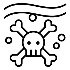 Water pollution icon