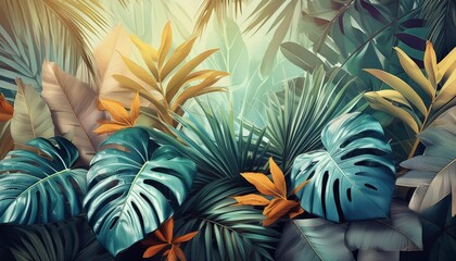 bright tropical background jungle plants wallpaper pictures background hd