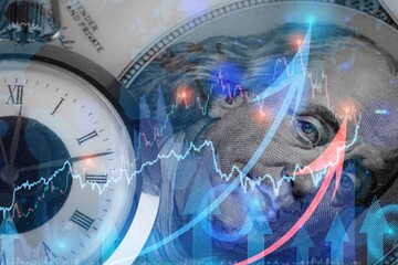 Safe-haven currency investment concept, banknote and graph