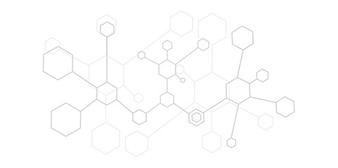 Molecule structure abstract tech background, Creative idea for medical, technology or science design