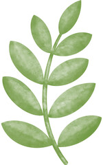 Green Leaves Watercolors 2