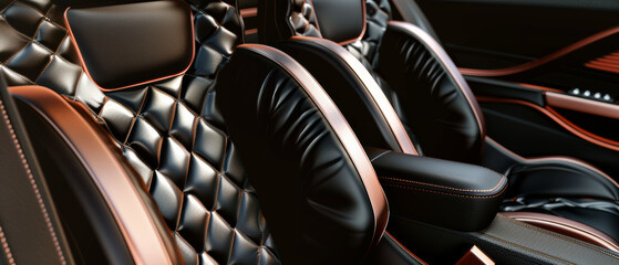 Luxurious leather car seats exemplify craftsmanship and comfort in a high-end vehicle.